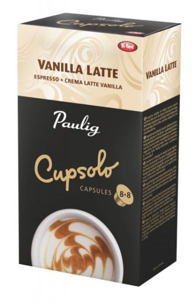 Кофе в капсулах Paulig Cupsolo Vanilla Latte, 8+8 шт
